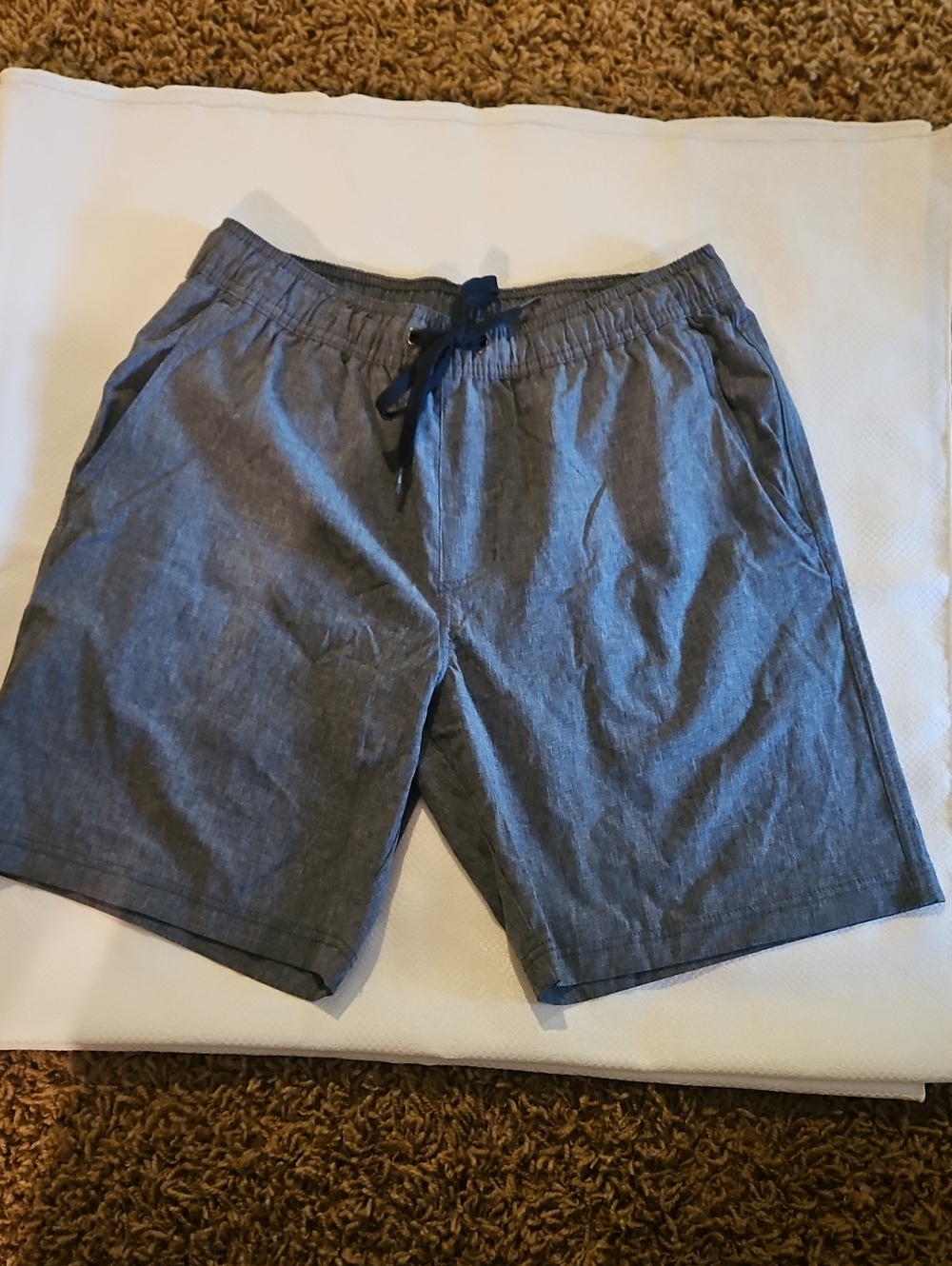 Tailor Vintage Gray Elastic-Waist Shorts Sz M